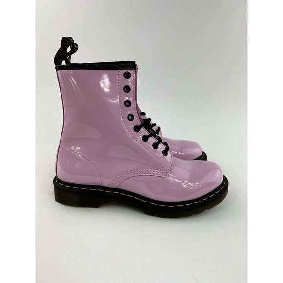 Dr Martens 1460 Pink Patent Leather Women's Size 10 Combat Boots 26425 42EU/8UK - Picture 11 of 12